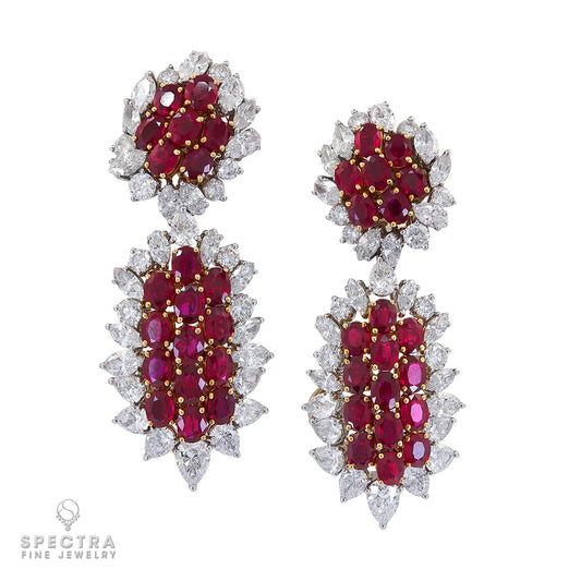 Hammerman Ruby Diamond Convertible Drop Earrings