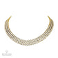 Harry Winston Three Row Diamond and 18kt Yellow Gold Choker