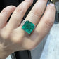 11.06 ct. Certified Colombian Emerald & Diamond Platinum Ring