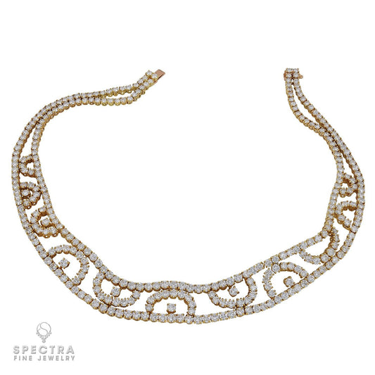 M.Gerard Vintage Diamond Convertible Brooch Necklace