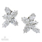 Mix-shape Diamond Cluster Earrings in Platinum by Spectra Fine Jewelry