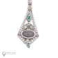Art Deco Diamond Lavalier Watch Necklace