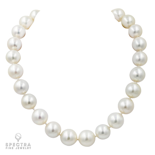 Exquisite White Pearl Diamond Necklace by Spectra Fine Jewelry - Luxury and Elegance Combined