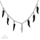 Adamas Onyx and Diamond Charm Necklace: Timeless Elegance in 18k White Gold