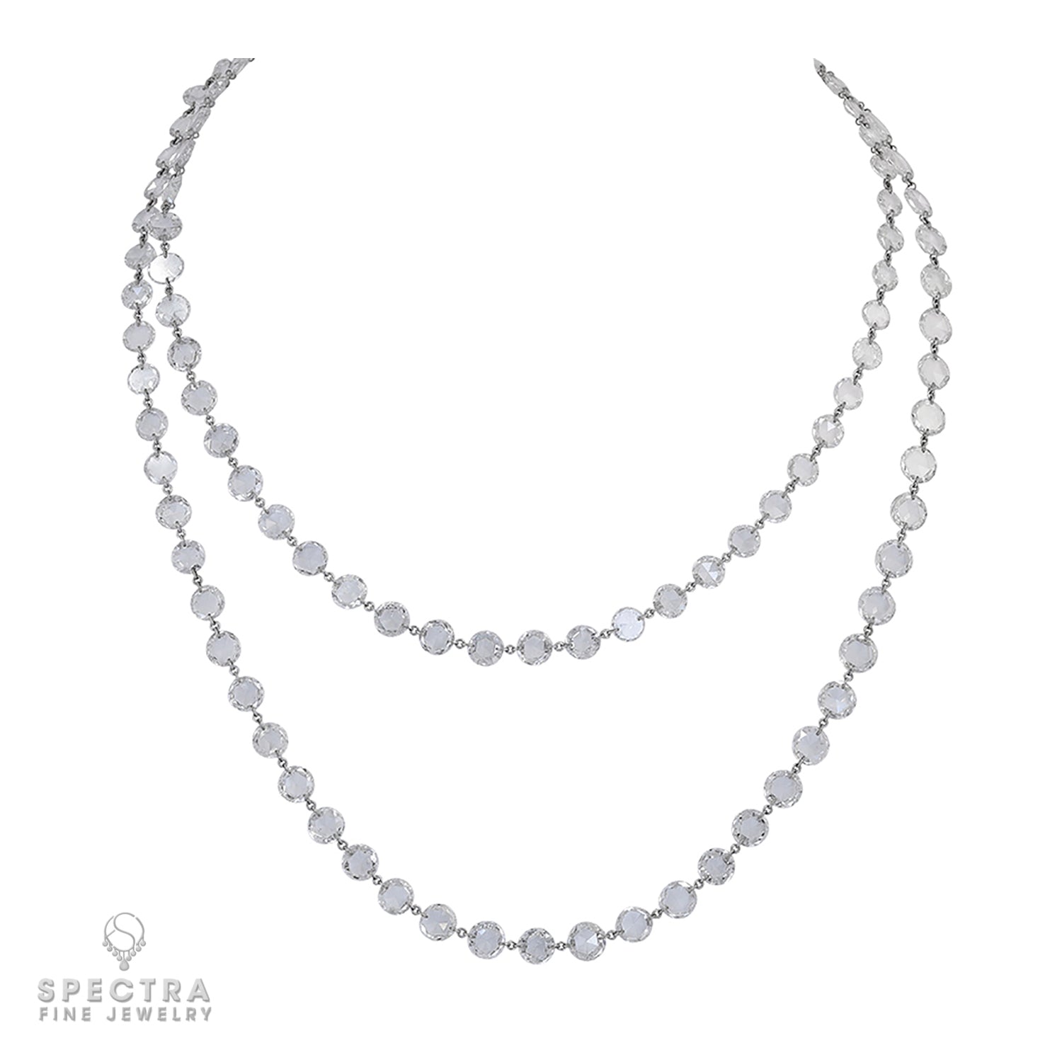 Spectra Fine Jewelry Rose Cut Diamond Opera Necklace
