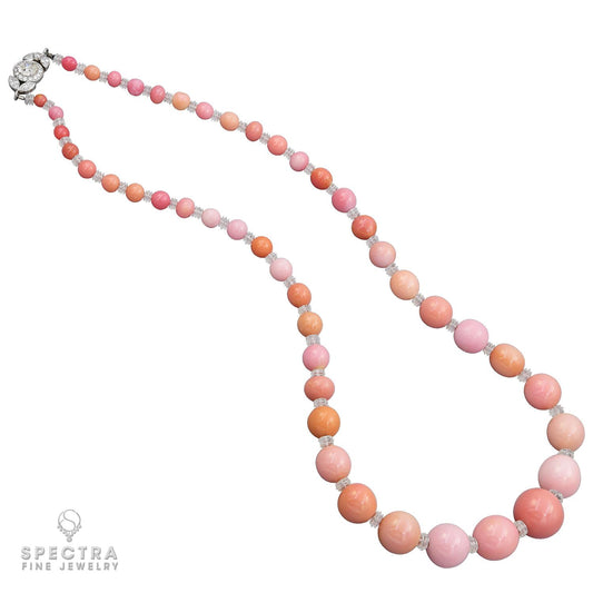 Spectra Fine Jewelry Conch Pearl and Diamond Riviera Necklace