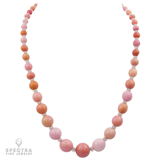 Spectra Fine Jewelry Conch Pearl and Diamond Riviera Necklace