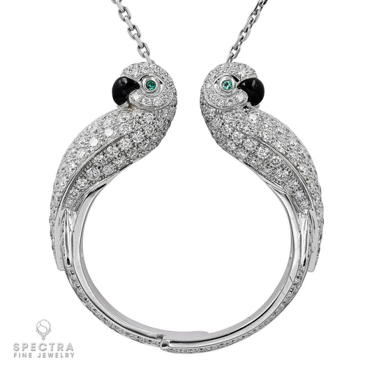 Cartier 'Two Parrots' Diamond Pendant Necklace
