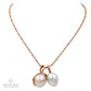 Pearls and Diamond Pendant Chain Necklace