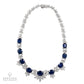 70 cts. Sapphire and Diamond 18K White Gold Necklace