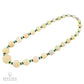 Opal, Emerald, Diamond & Onyx Necklace in 18K White Gold