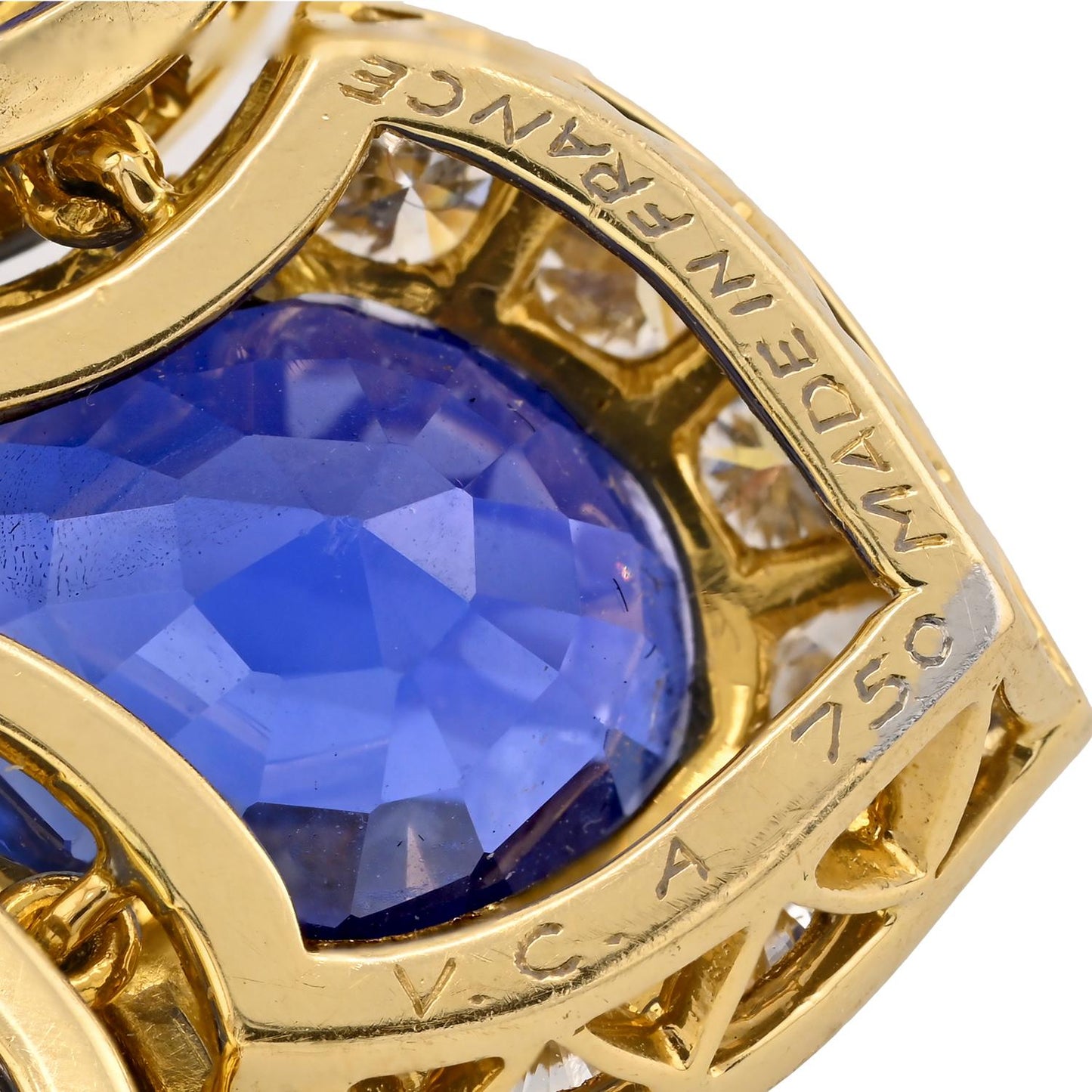 Van Cleef & Arpels Sapphire and Diamond Necklace in 18K Yellow Gold