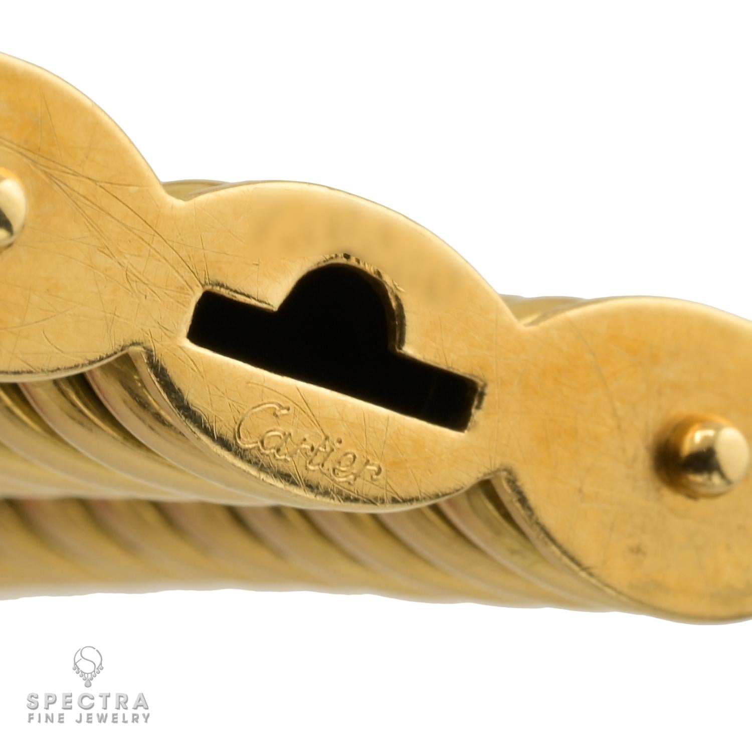 Cartier "Africa" Triple-Row Gas Pipe Necklace, 18k Gold, 1988