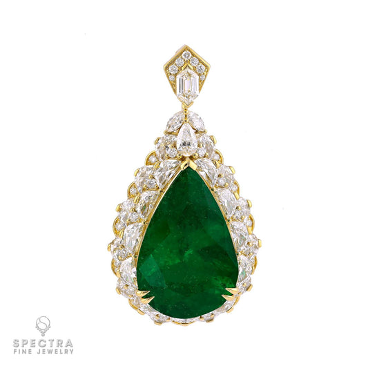 Spectra Fine Jewelry 12.43 ct. Colombian Emerald Diamond Pendant
