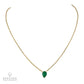 3.01 ct. Pear Emerald Pendant Necklace in 14k Yellow Gold