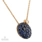 Sapphire & Diamond Pendant Necklace in 18K Yellow Gold