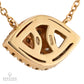 Diamond Evil Eye Pendant Necklace in 18K Rose Gold