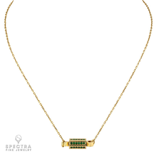 Tsavorite Gemstone Pendant Necklace in 18K Yellow Gold, 16"