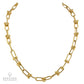 14k Yellow Gold Beaded Link Necklace, 20 Inch