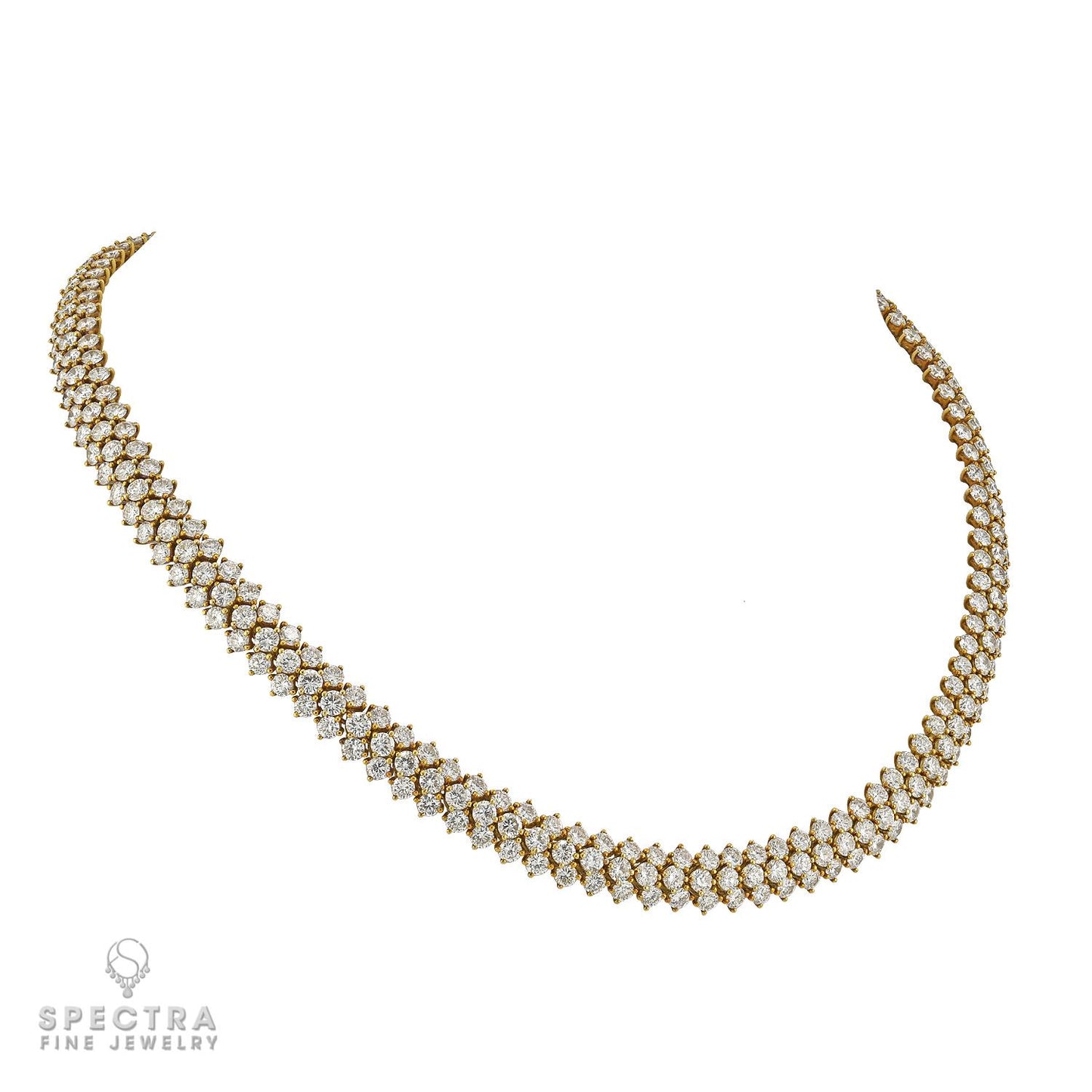 Harry Winston 35.65 cts. Diamond Necklace in 18k Yellow Gold