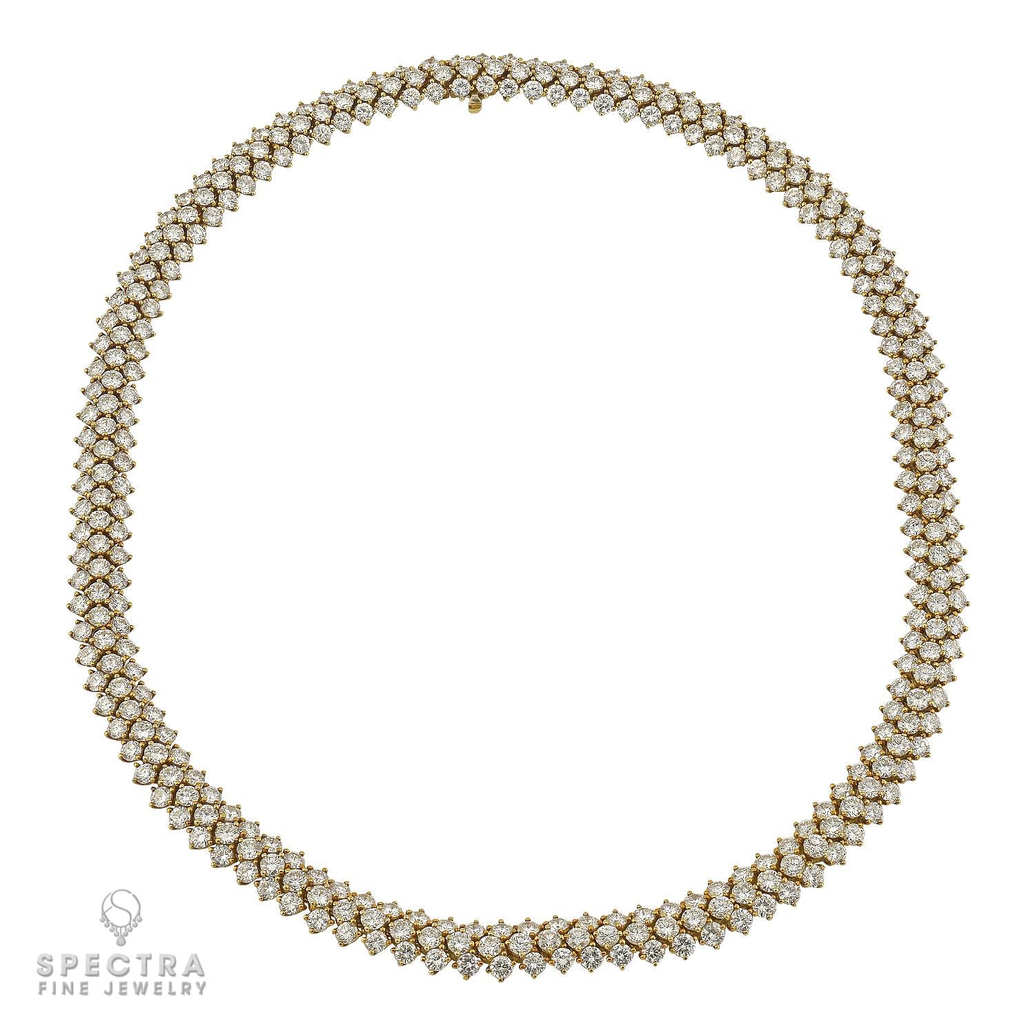 Harry Winston 35.65 cts. Diamond Necklace in 18k Yellow Gold