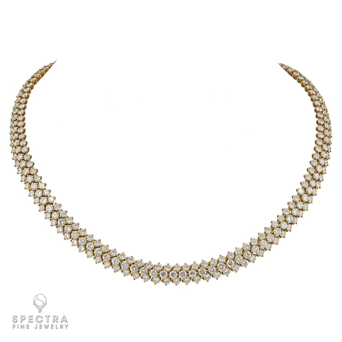 Harry Winston 35.65 cts. Diamond Necklace in 18k Yellow Gold