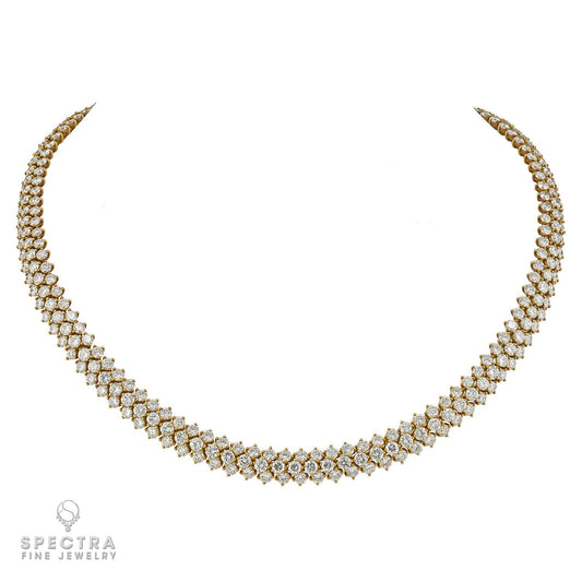 Harry Winston 35.65 cts. Diamond Necklace in 18k Yellow Gold