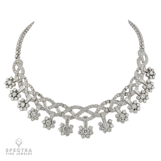 Van Cleef & Arpels Platinum Diamond Necklace, 35.00 carats