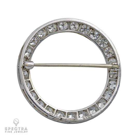 Vintage Diamond Round Pin