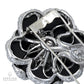 Chanel Vintage Diamond Onyx Flower Brooches Set Demi Parure Pair