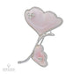Ambrosi Diamond Mother-of-Pearl Two-Flower Brooch