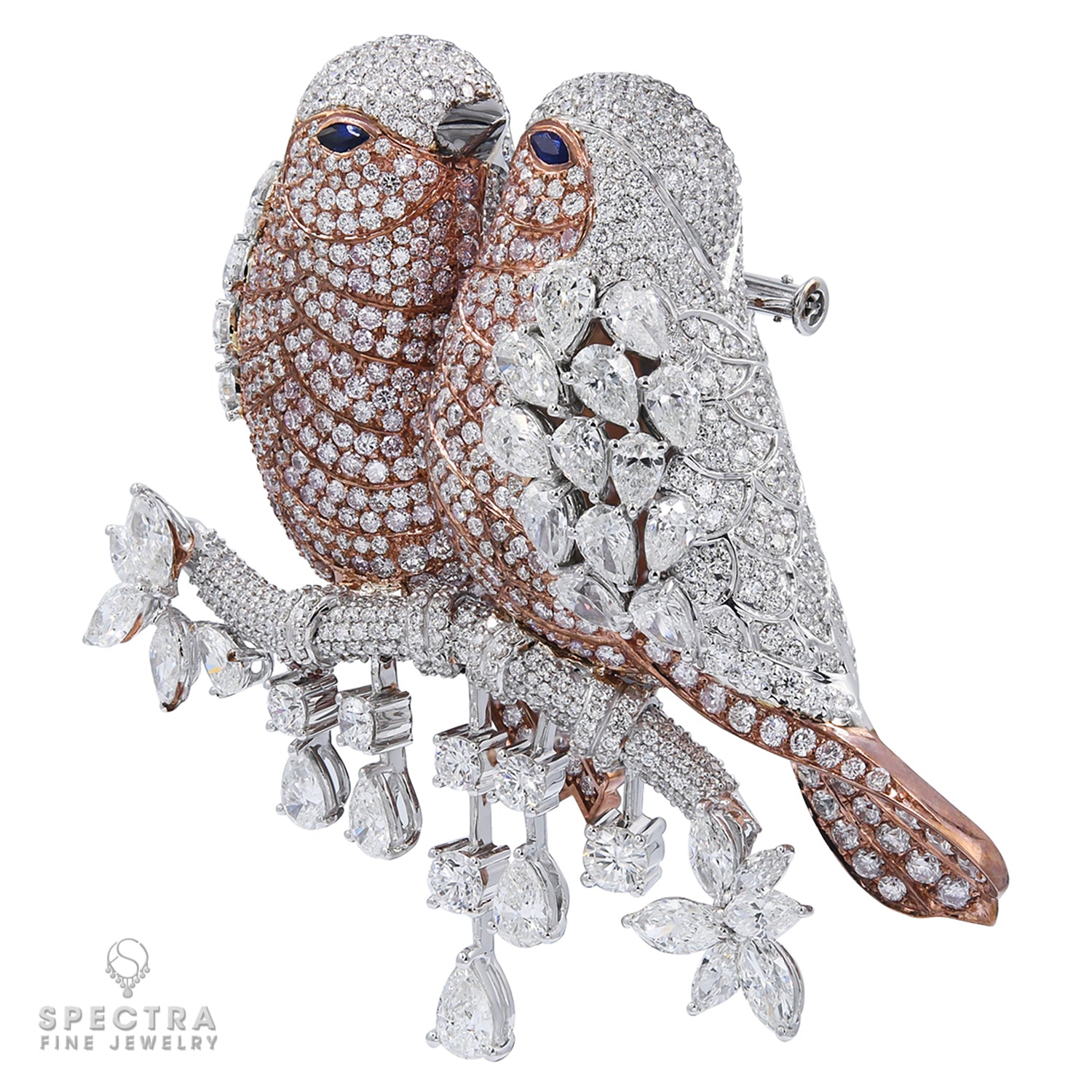 Spectra Fine Jewelry Lovebirds Diamond Figural Brooch