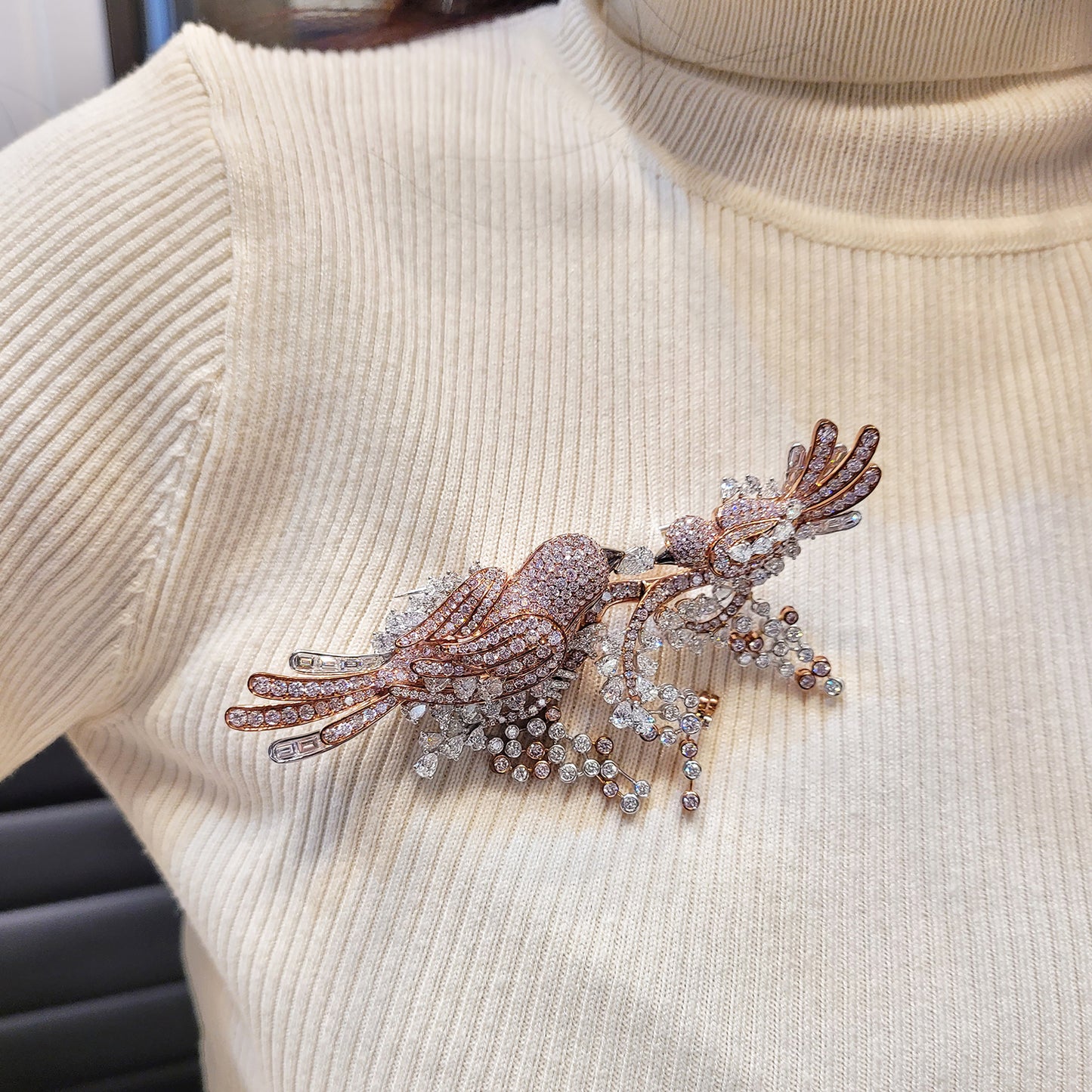 Spectra Fine Jewelry Mother Baby Bird Brooch