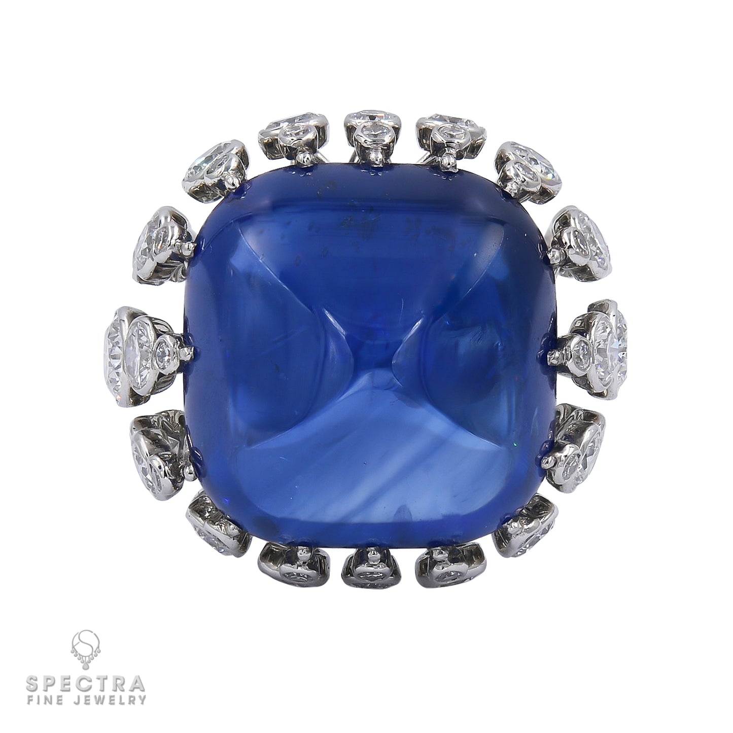 Spectra Fine Jewelry's Magnificent 43.22 Carat Ceylon Sapphire Diamond Ring