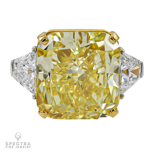 Spectra Fine Jewelry  22.86 ct. Fancy Vivid Yellow Diamond Engagement Ring