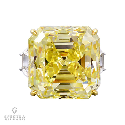 Spectra Fine Jewelry 30.02ct Fancy Intense Yellow Diamond Ring