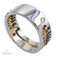 Crivelli Diamond Fishbone Wedding Band Ring