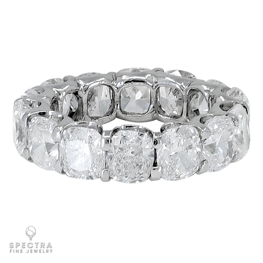 Spectra Fine Jewelry 10.25ct Cushion Diamond Platinum Eternity Wedding Band