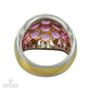 Signed Adamas Diamond Pink Sapphire 18K Gold Ring
