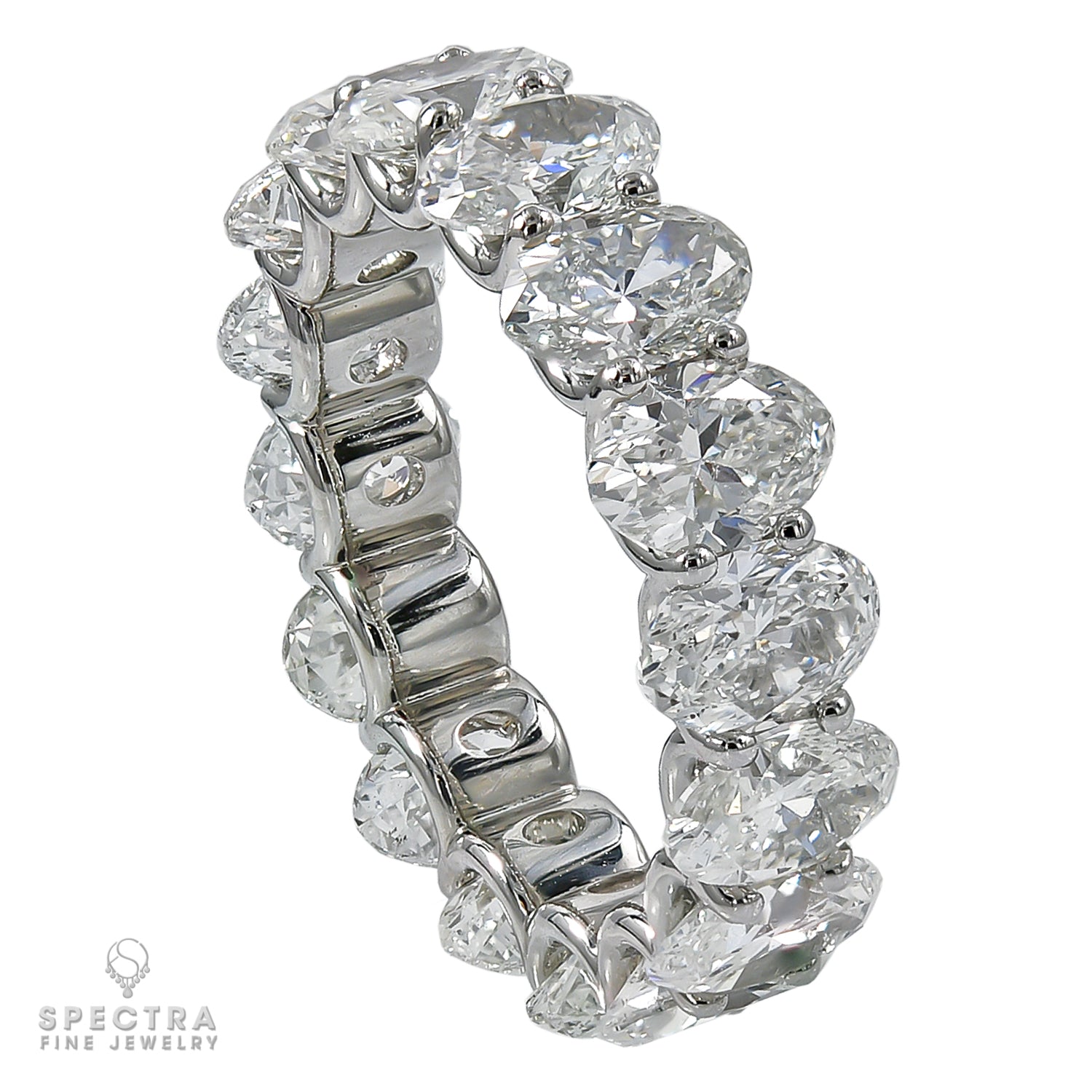 Spectra Fine Jewelry 8.08cts Oval Diamond Eternity Wedding Band Ring