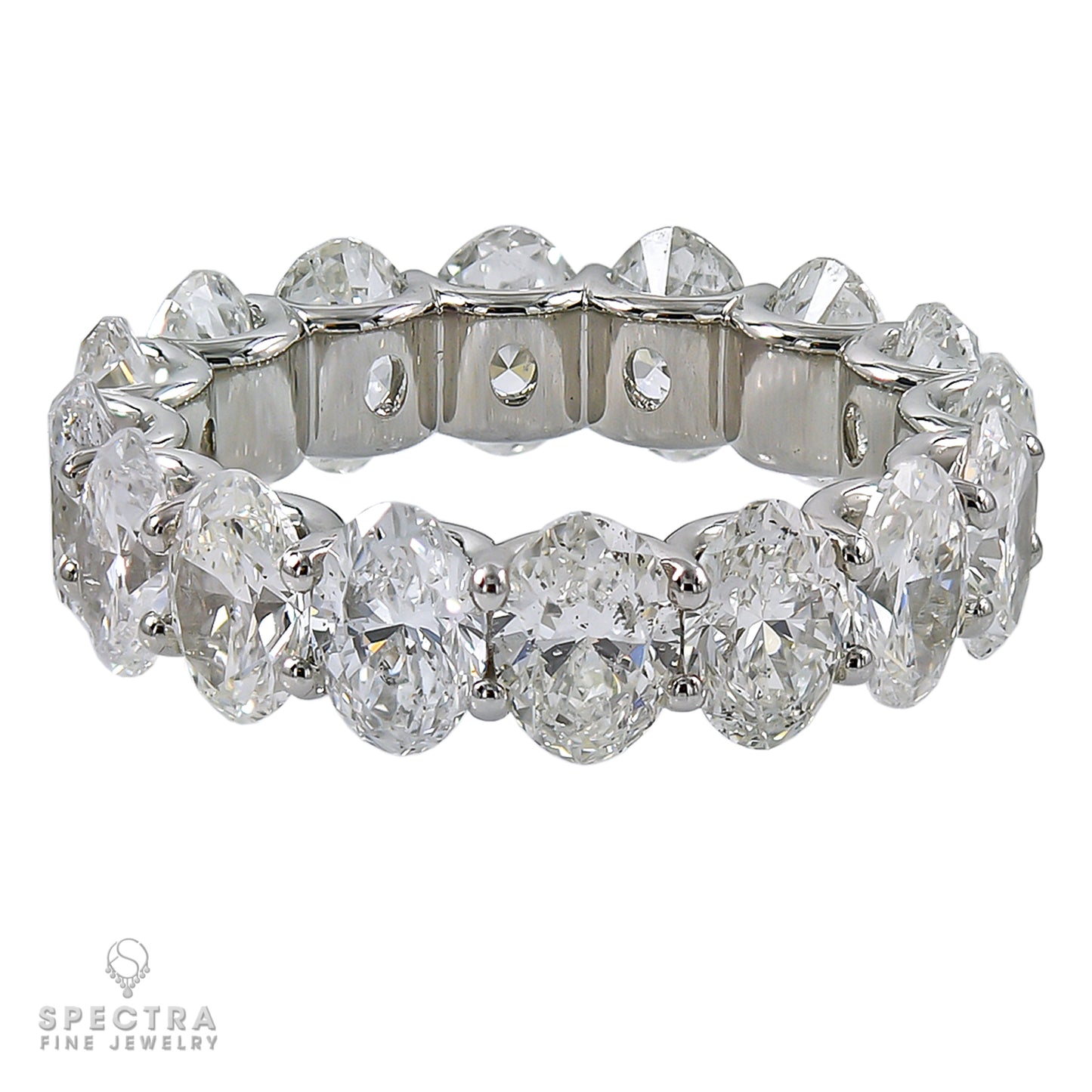 Spectra Fine Jewelry 8.08cts Oval Diamond Eternity Wedding Band Ring