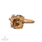 Contemporary 4.08 ct. Brown Yellow Diamond Engagement Ring