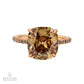 Contemporary 4.08 ct. Brown Yellow Diamond Engagement Ring