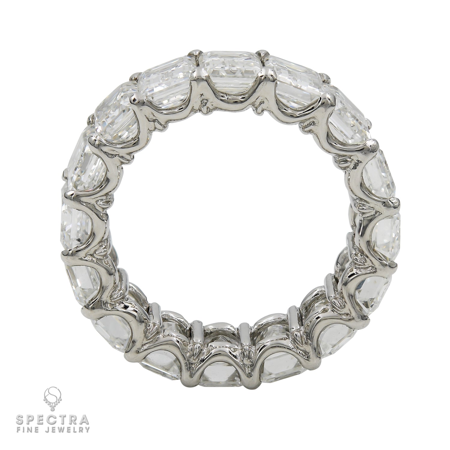Exquisite 11.58cts EC Diamond Eternity Wedding Band Ring | Spectra Fine Jewelry