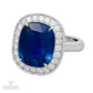 8.60 ct. Ceylon No-Heat Sapphire & Diamond Halo Ring by Spectra Fine Jewelry