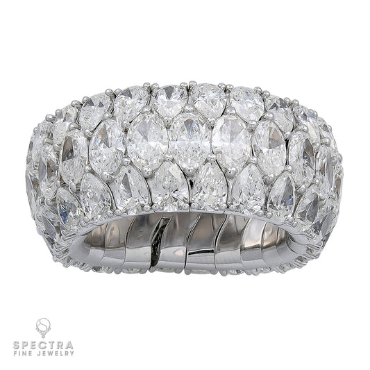 Spectra Fine Jewelry's 18k White Gold and Diamonds Flexible Band