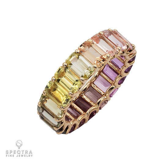Spectra Fine Jewelry 9.78 ct Multi-color Sapphire Eternity Band