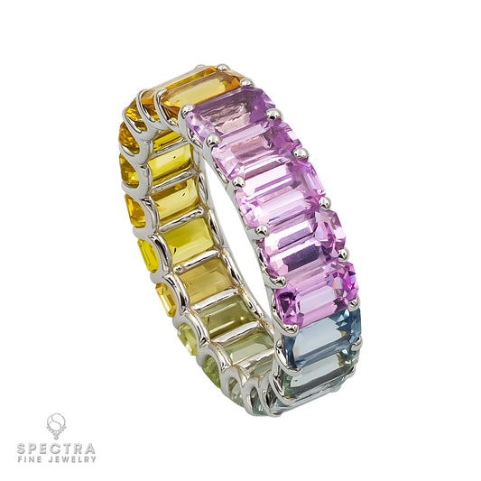 Spectra Fine Jewelry 5.94 ct Multi-Color Sapphire Eternity Band