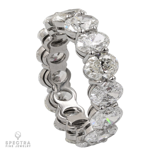 Spectra Fine Jewelry's Platinum Oval Diamond Eternity Band Wedding Ring