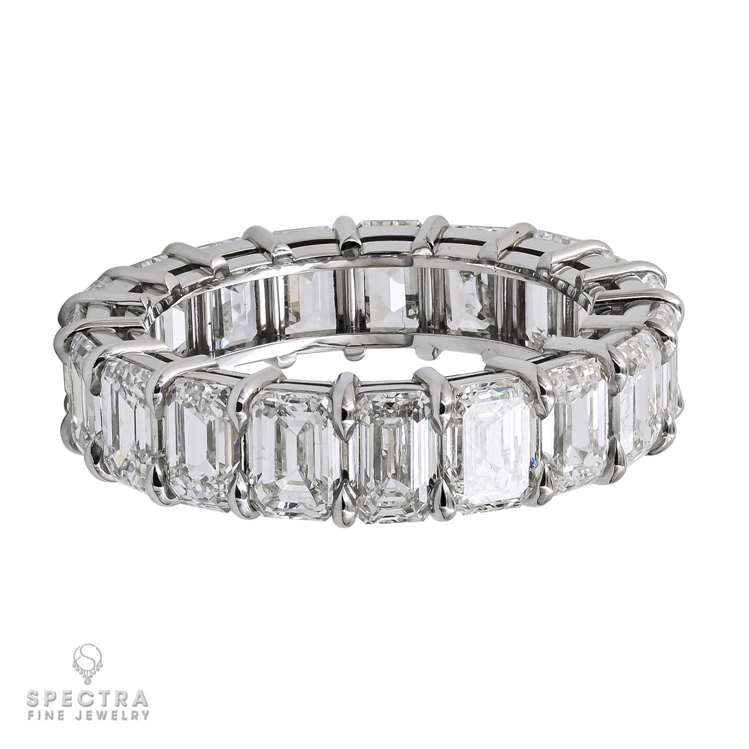 Spectra Fine Jewelry 7.60ct Emerald-cut Diamond Eternity Ring